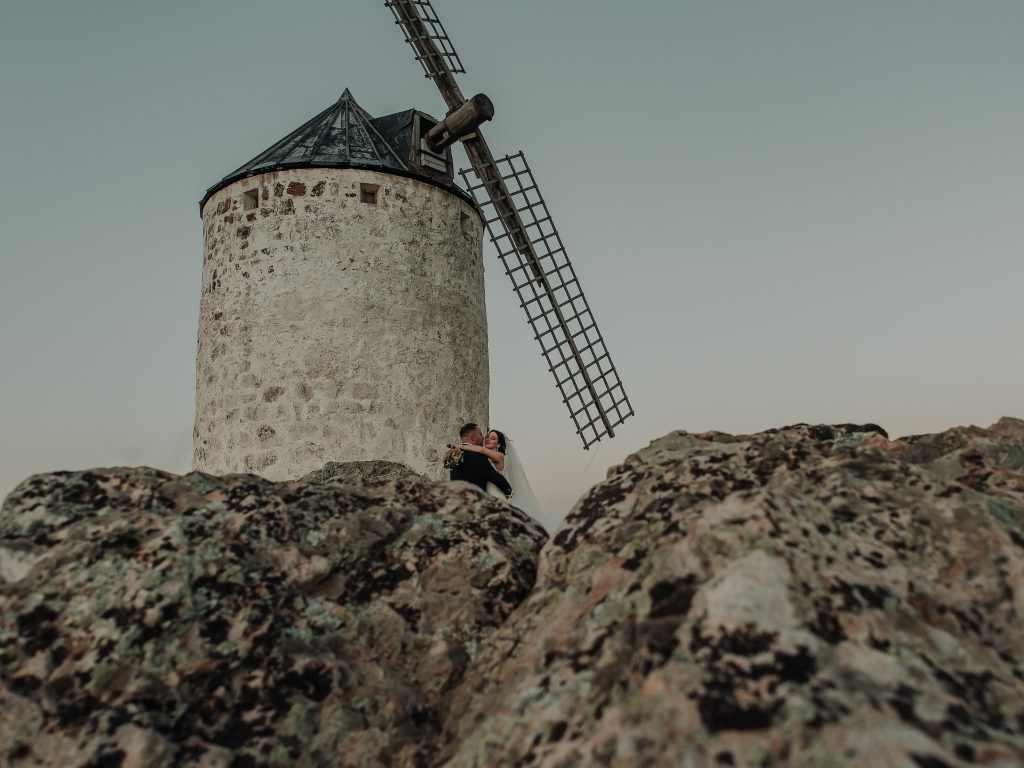Fotógrafo de boda en Jardines El artillero y molinos en Yébenes Castilla la Mancha